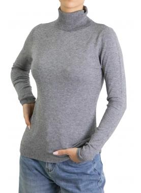 Maglia collo alto tinta unita 